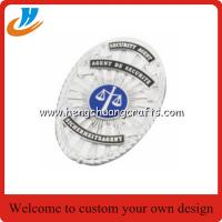 China Custom Soft Enamel Officer Police Badge Die casting soft enamel police metal lapel pin (HC-L067) factory