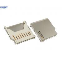 China Gold Plated Micro Sd Card Holder , Full Copper Long Sd Memory Card Connector factory