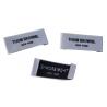 China Recyclable Clothing Woven Labels White Black Satin Surface Crochet factory