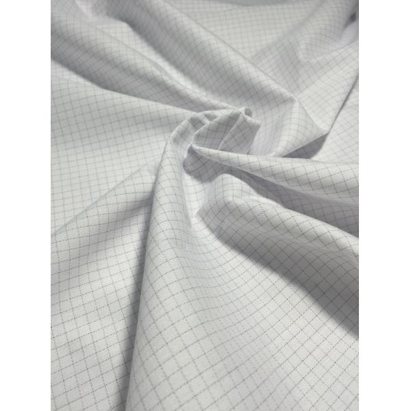 Quality ESD Plain Grid T C Fabric 65% Cotton 33% Polyester 2% Carbon Filament 4mm Grid for sale
