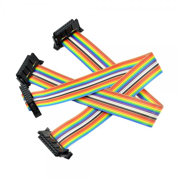 Quality Customized IDC 16 Pin Flat Ribbon Cable With Wire Gauge AWG28# 2.54mm Pitch Connectors for sale