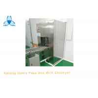 Quality Automatic Raising Doors Air Shower Pass Box With Conveyor Rollers Stainless for sale