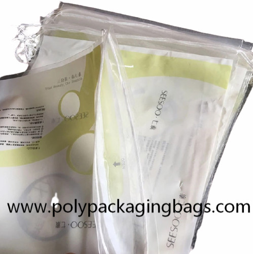 Quality Waterproof Thickness 0.04mm CPE Plastic Drawstring Bag for sale