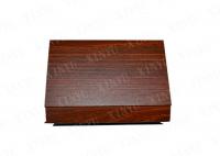 China Cherry Wood Color Aluminum Square Tube for Decoration and Aluminum Floor factory