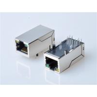 China RJ45 1X1 Modular Jack Connector,Transformer, with LED,Side Entry, 10/1000 Mbps for sale