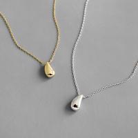 China Lanciashow 925 Sterling Silver Gold Plated Teardrop Pendant Chain Necklace factory