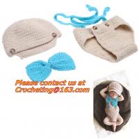 China Prop Eggs Handmade Infant Baby Knit Costume Crochet Hat Baby Accessories Sleeping Bag factory