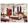 China Classic brown wooden King size bedroom furniture bed factory