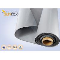 Quality Silver Grey Fiberglass Fire Resistant Welding Blanket Silicon Rubber Colored for sale