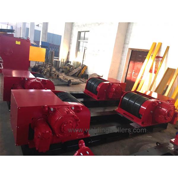 Quality Red Heavy Duty Pipe Welding Rollers , 200 Ton Capacity Tank Turning Rolls for sale