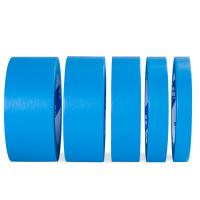 China Blue Crepe Paper Washi Masking Tape 15mm Jumbo Roll For Painter Automotive factory