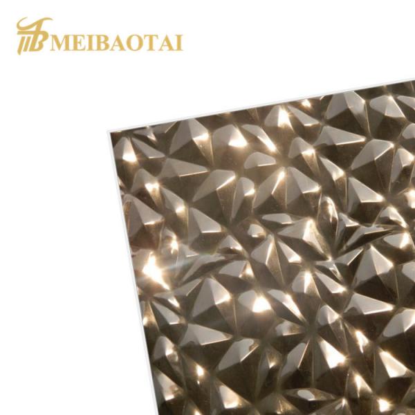 Quality Embossed Stainless Steel Pvd Sheets 1219 X 2438mm Size Triangle Pattern for sale