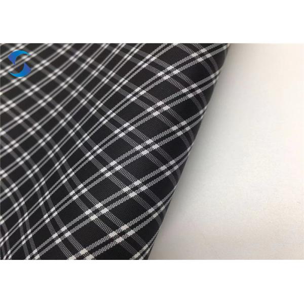 Quality 230T Waterproof Plaid Taffeta Fabric Printed Lining for sale