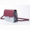 China Leather Crossbody Handbag contrast color patches factory