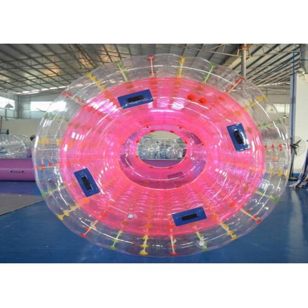 Quality Pink Inflatable Water Roller 2.4m*2.2m*1.6m , Inflatable Water Toys For Lake for sale