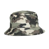 Quality Round Brim 5 / 6 Panel Custom Bucket Hats / Camo Jungle Bucket Caps for sale