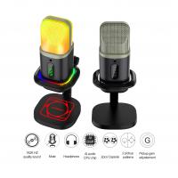 China RGB USB Condenser Microphone Omnidirectional Cardioid Microphone With LED Lights factory