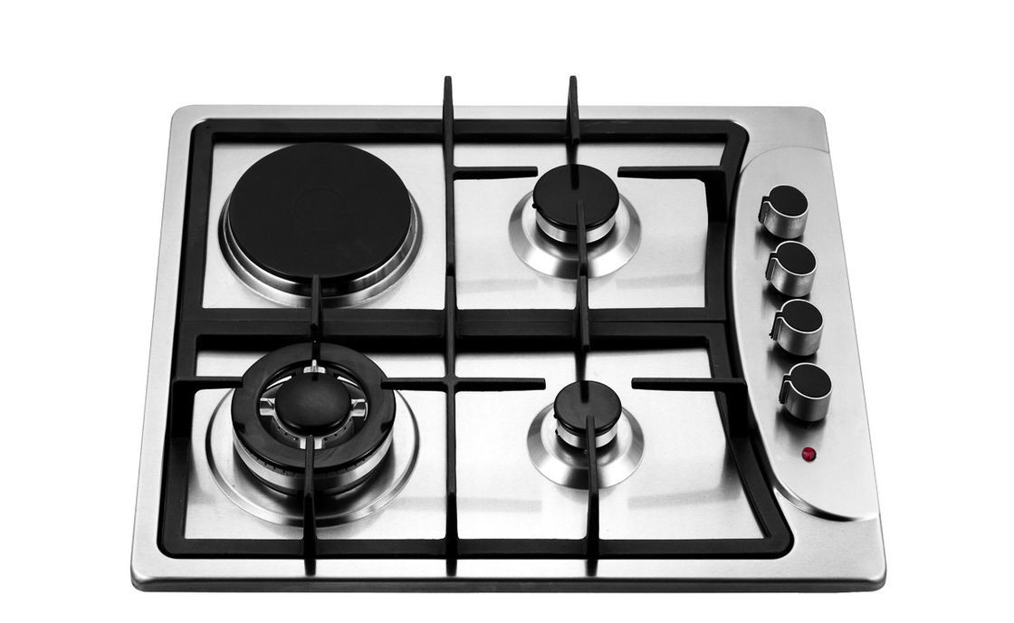 China Four Burners Gas Oven And Hob , Gas Top Electric Oven 201 Stainless Steel Panel factory