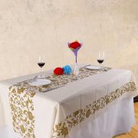 Quality Biodegradable Holiday Table Cloth 60gsm , Printed Disposable Wedding Tablecloths for sale