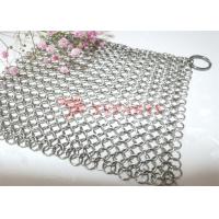 China Food Grade Chain Mail Cast Iron Skillet Cleaner Woven With 1.2mmx10mm Rings factory