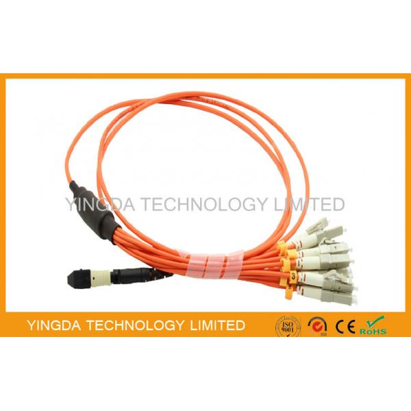 Quality MTP to LC / SC / ST / FC Fiber Truck Cable , 12 Standard Harness Fiber Patch Cord for sale