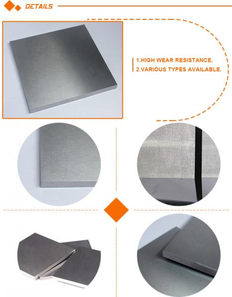 Wear parts hard alloy widia cemented tungsten carbide board block bar plates