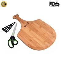 China High-Grade Pizza Peel Pizza Paddle with Pizza Scissors Cutting Board for Cheese, Meat & Veg for sale
