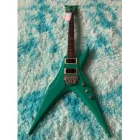 China 6 Strings Guitar 39 Inch V Shape Electric Guitar Neck Through Active Guitar Mahogany Wood Body Matte Pink Green Black Re factory