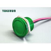 China Green Flathead 22mm 15cm Wire Momentary Piezo Touch Switch factory