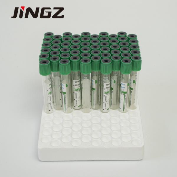 Quality 13*75mm Green Top Lithium Heparin Tube 4 Ml Blood Tubes For Biochemical Tests for sale
