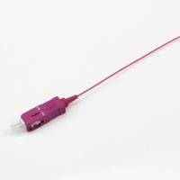 China OM4 SC / PC Fiber Optic Pigtail , 1 M Fiber Jumper Cables 12 Colors 0.9mm factory
