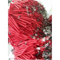 China Fashion beatuiful red fishing lanyard China factory offer spring holder with 2eyelet ends factory