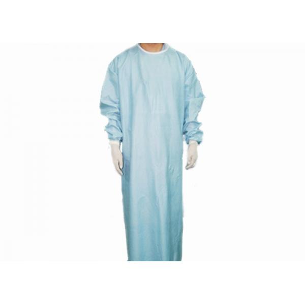 Quality Blue Color Disposable Protective Gowns Anti - Fluid For Hospital / Operation Room for sale