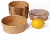 China 100% Eco Friendly Disposable Kraft Paper Salad Bowl With Lid factory