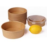 China 100% Eco Friendly Disposable Kraft Paper Salad Bowl With Lid paper bowl paper container factory