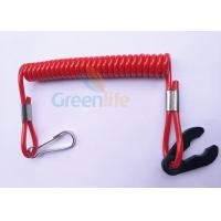 Quality Quick Cut - Out Kill Switch Lanyard Solid Red Spiralled Strap Stretch 1 Metre for sale