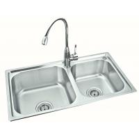China Undermount Double Bowl Commercial Stainless Steel Sink With Kitchen Grinder factory