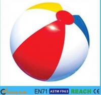 Buy cheap Rainbow Inflatable Beach Ball 6 Panels Type Phthalate Free PVC Vinyl Material from wholesalers