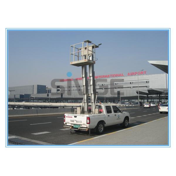 Quality Hydraulic Vertical Aerial Work Platform Aluminium Alloy Double Mast For Airports for sale
