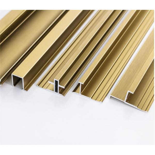 Quality Corner Aluminum Tile Trim H Shape Metal Wall Protection Profile for sale