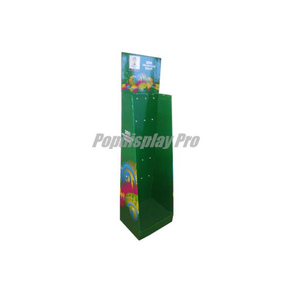 Quality Temporary Green Floor Cardboard Hook Display Environmental Friendly for sale