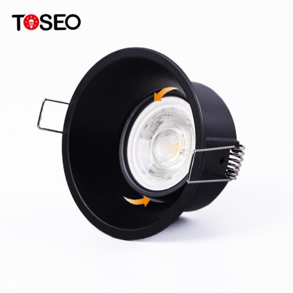 Quality Slim 85mm Cut Out Anti Glare Downlights Deep Cup Black Living Room Ceiling Lights for sale