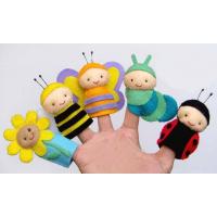 China Cute Honeybee Plush Finger Puppets / Kids Finger Puppets Felt OEM factory