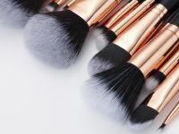 China 13PCS high end Cosmetic Professional Makeup Brush Set Rose Golden Copper Ferrule factory