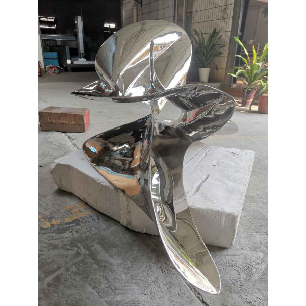 Quality Abstract Seed Stainless Steel Sculpture Overlapping Outdoor Garden Statuary for sale