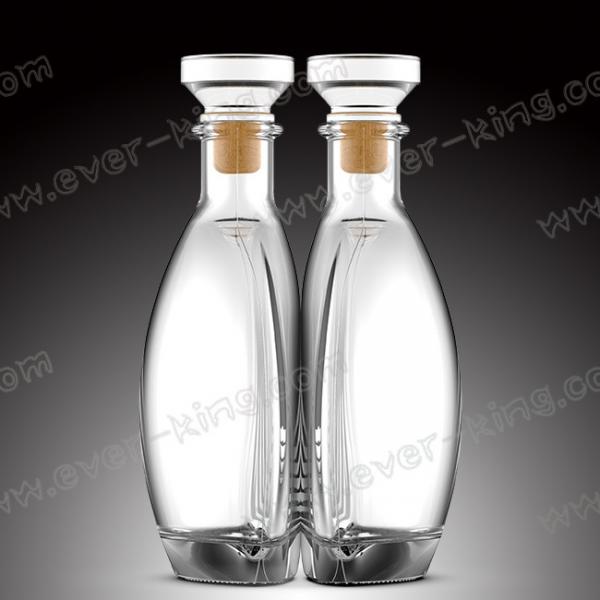 Quality ISO9001 500ml Flint Glass Liquor Bottles For Cognac for sale