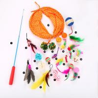 China 20 Pcs Cat Toys Kitten Toys Assorted Cat Tunnel Feather Teaser Wand Fish Fluffy Mouse Mice Balls and Bells Toys for Cat factory
