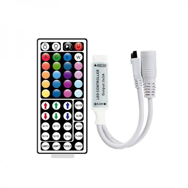Quality 144W Mini 44 Keys IR Controller , Colorful RGB Light Strip Controller for sale