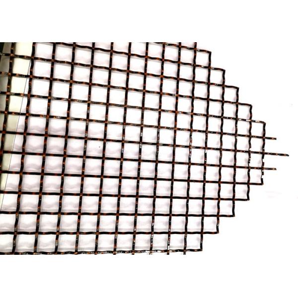 Quality Antique Black Woven Metal Fabric , Stainless Steel Woven Mesh With Square Pattern for sale