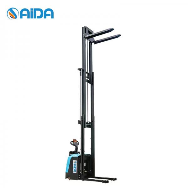 Quality ISO Certified Full Electric Stacker Forklift 1000kg  Capacity  With Reach battery operated forklift for sale